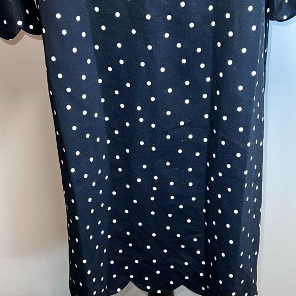 NWT Talbots Scalloped Bell Sleeve Polka Dot Dress Sz 16W Plus Petite - Picture 7 of 10